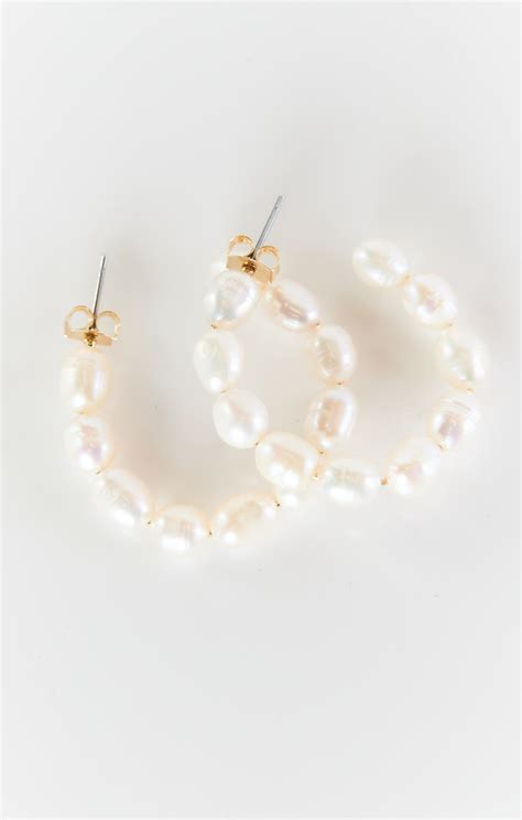 ALV Jewels Penny Pearl Hoop Earrings ~ Ivory – Show Me Your Mumu