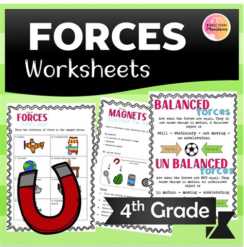 Forces Gravity Resistive Magnetism Worksheets | Made By Teachers