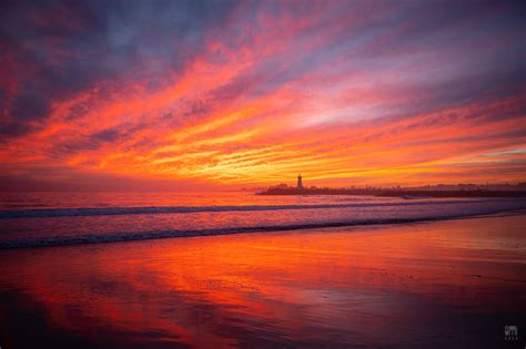 Photography - 20220113 Sunset at Twin Lakes Beach Santa Cruz Breakwater ...