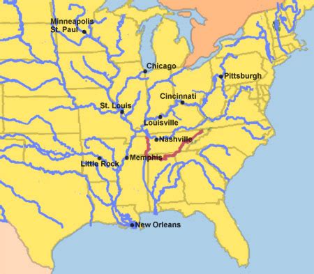 Tennessee River On World Map