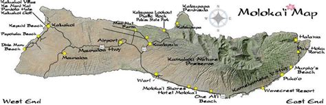 Map of Molokai Hawaii | Molokai hawaii, Molokai, Hawaii island