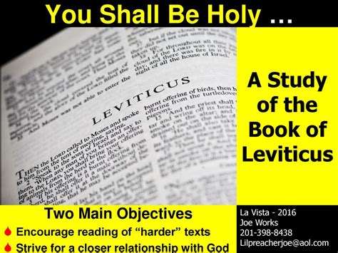 A Study of the Book of Leviticus - ppt download