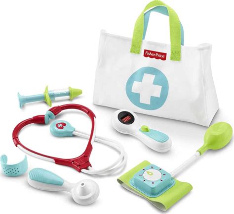 Fisher-Price Preschool Pretend Play Medical Kit 7-Piece Doctor Bag ...