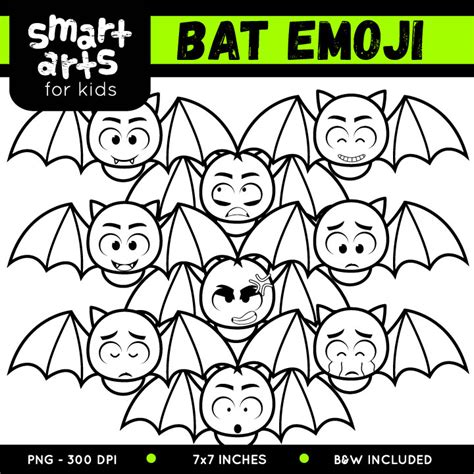 Bat Emoji Clip Art - Educational Clip Arts and Bible Stories