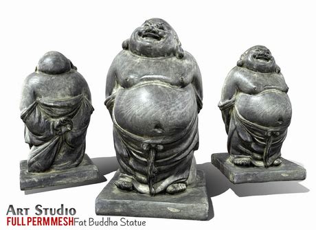 Second Life Marketplace - Art Studio.FULL PERM \\ Fat Buddha Statue