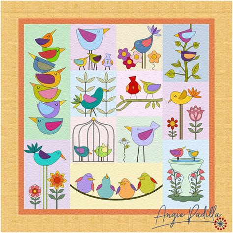 The Birds Applique Quilt Pattern - Etsy