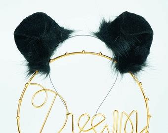 Black Dog Ears Headband - Etsy