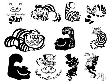 Alice Svg Alice in Wonder SvgCat Chesh clipart Cat bundle | Etsy in 2021 | Cheshire cat tattoo ...