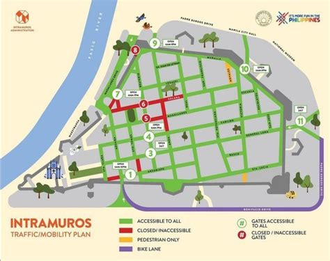 Intramuros map | Fort santiago, Historical sites, Intramuros