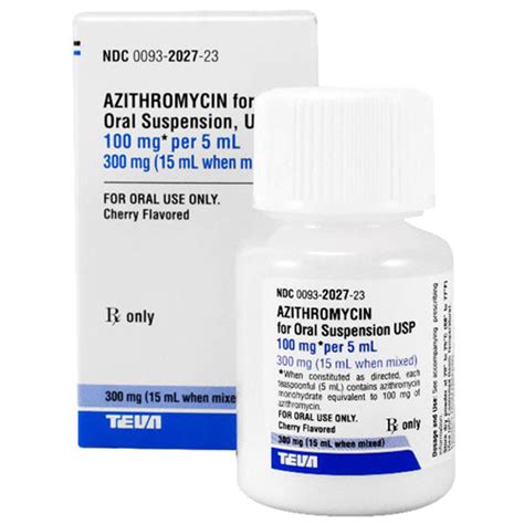 Azithromycin Oral Suspension Solution 100mg/5 mL (15 mL) by Teva — Mountainside Medical Equipment