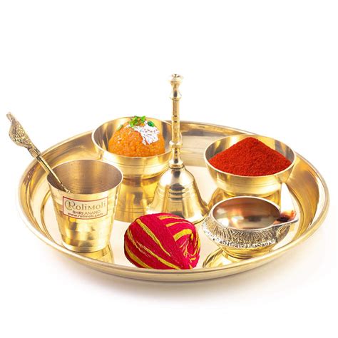 Buy Aarti Plate Pooja Thali Brass Pooja Thali Arti Thali Puja Plate ...