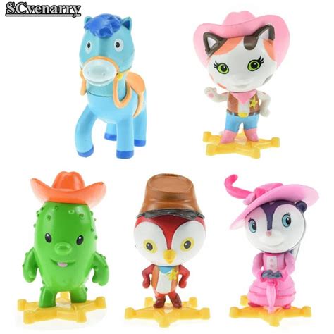 Anime Sheriff Callie's Wild West Toy Sheriff Callie Cat Toby Horse Peck PVC Action Figure Dolls ...