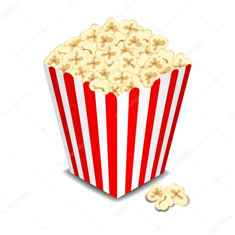 Box with popcorn, vector illustration — Stock Vector © Ferdiperdozniy #30185447