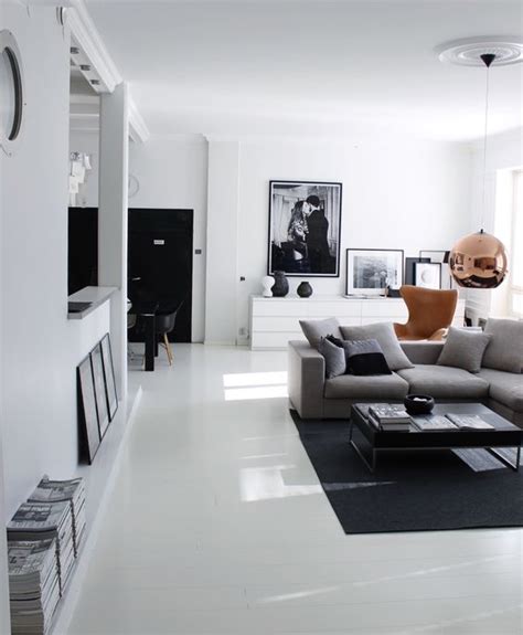 20 Monochrome Living Room Ideas: Look Simple and Calm with Two Colors ...