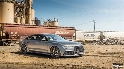 Stunning Matte Gray Audi RS7 Rocking Sharp Rotiform Custom Wheels — CARiD.com Gallery