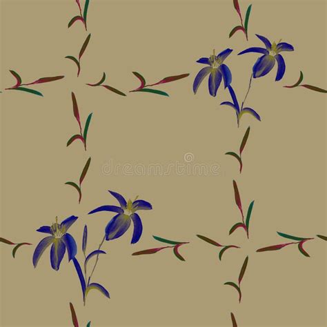 Blue lilies stock vector. Illustration of spring, lilies - 71908686