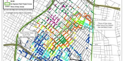 Los Angeles parking districts map - Map of Los Angeles parking districts (California - USA)