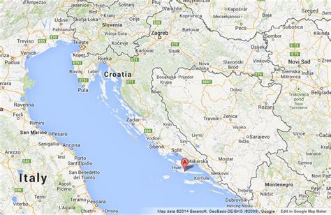 Hvar on Map of Croatia