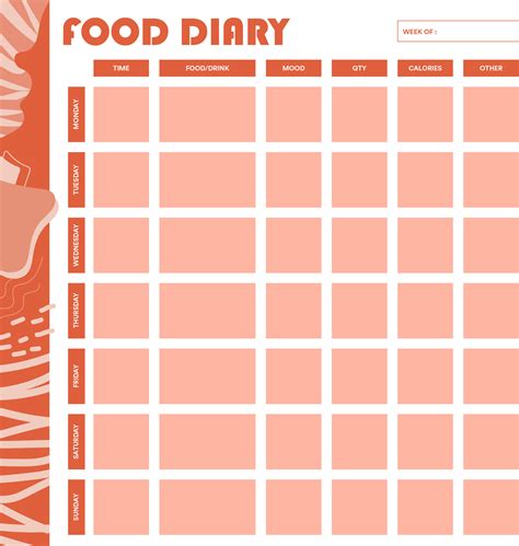 6 Best Images Of Free Printable Food Tracker Printable Daily Food ...