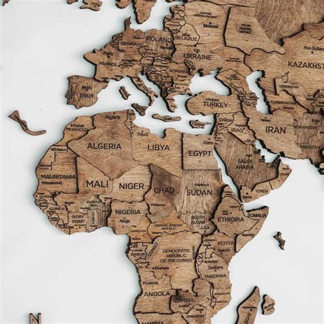 Wood world map wall art map of the world from wood enjoy the wood ...