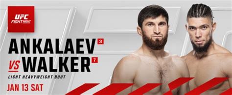 UFC Fight Night: Ankalaev vs. Walker 2 live stream, start time and TV info