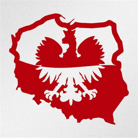 2020 Polish eagle with map silhouette symbol decal sticker for car window Polska mapa orzel ...