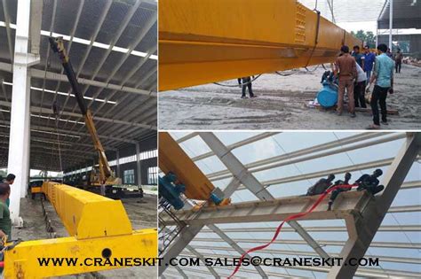 10 Ton Single Girder Overhead Crane Installation for Bangladesh Beverage Processing New Plant