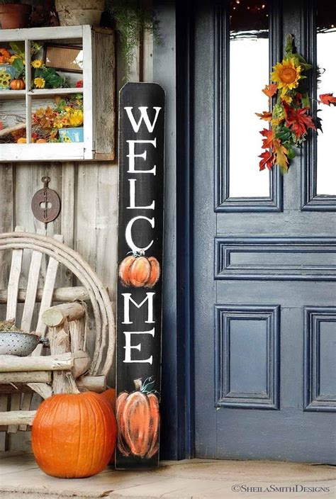 Wood Halloween welcome sign, welcome porch sign, porch signs, fall ...