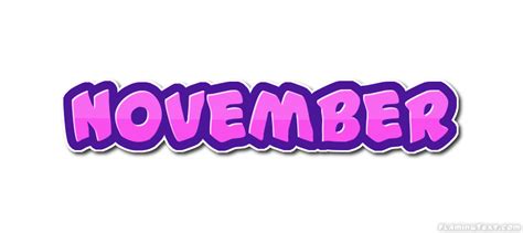 November Logo | Free Logo Design Tool from Flaming Text