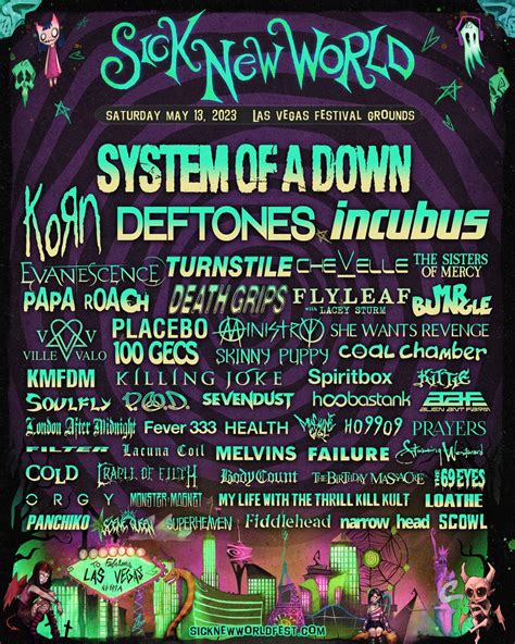 System of a Down, Korn, Deftones and more to play Las Vegas' new Sick ...