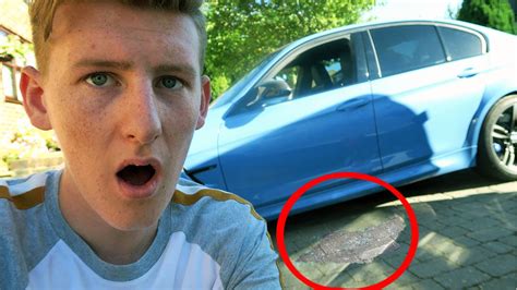 SMASHED CAR ROBBERY PRANK ON MY DAD!! (BMW M3) - YouTube