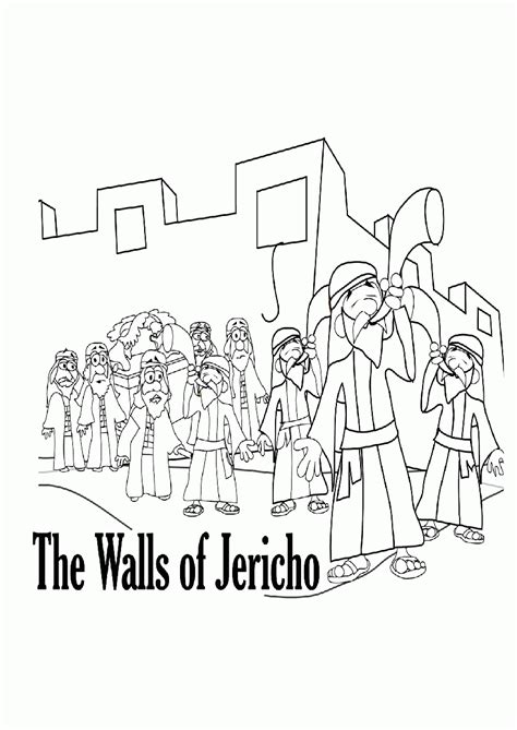 The Walls Of Jericho Coloring Page - Coloring Home