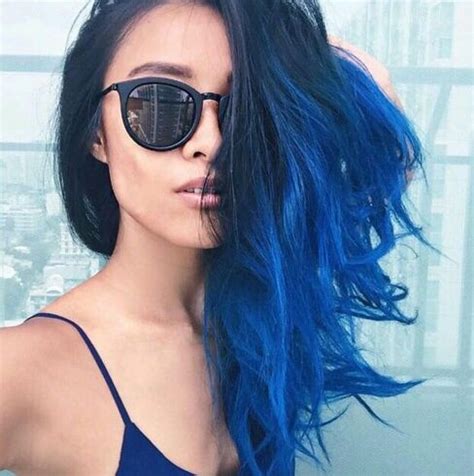 hairstylesbeauty | Hair styles, Blue ombre hair, Blue black hair