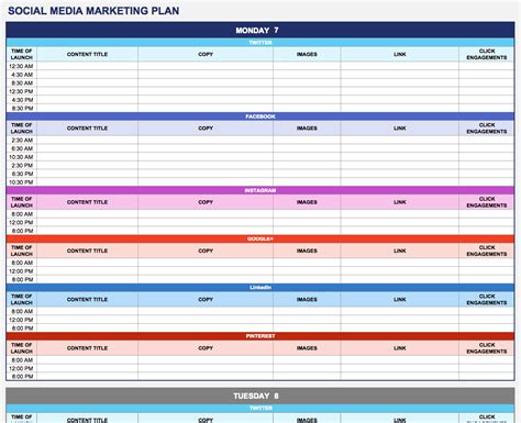 Advertising Schedule Template – printable schedule template