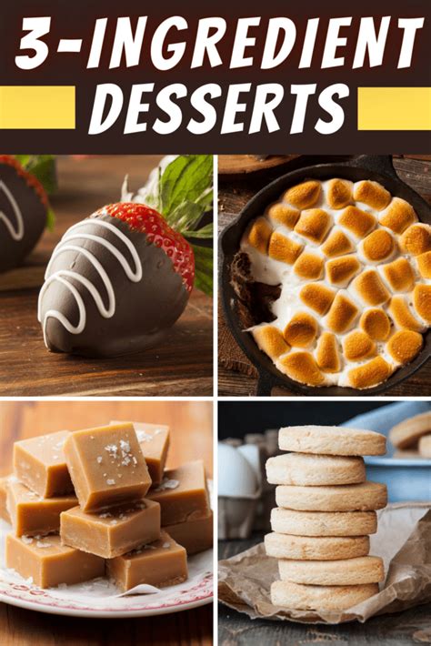 25 Easy 3-Ingredient Desserts - Insanely Good