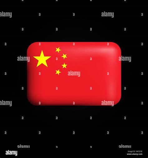 China Flag 3D Icon. National Flag of China. Vector illustration Stock ...