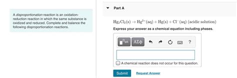 Solved A disproportionation reaction is an | Chegg.com