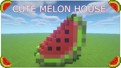 Minecraft Tutorial : Cute Watermelon House - YouTube