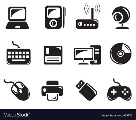 Hardware icons Royalty Free Vector Image - VectorStock