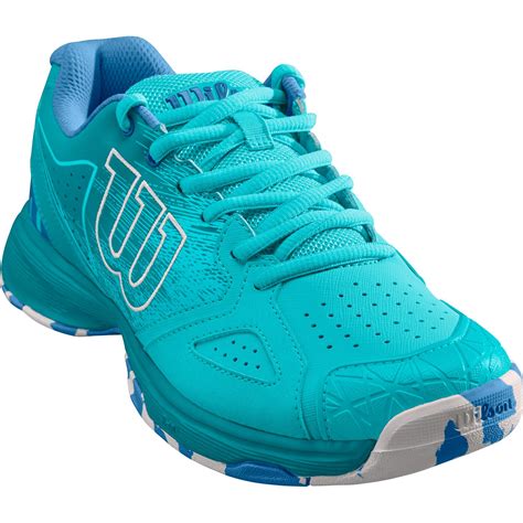 Wilson Womens Kaos Devo Tennis Shoes - Blue Curacoa/Silver - Tennisnuts.com