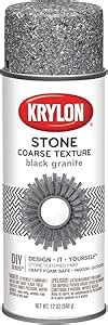 Krylon K18201 Coarse Stone Texture Finish Spray Paint, Black Granite ...