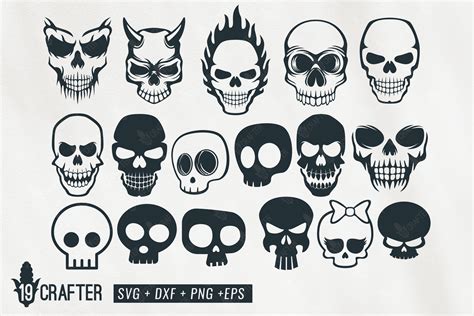 Skull Svg Bundle Skull Clipart Cute Skull Svg Scary Skull - Etsy UK