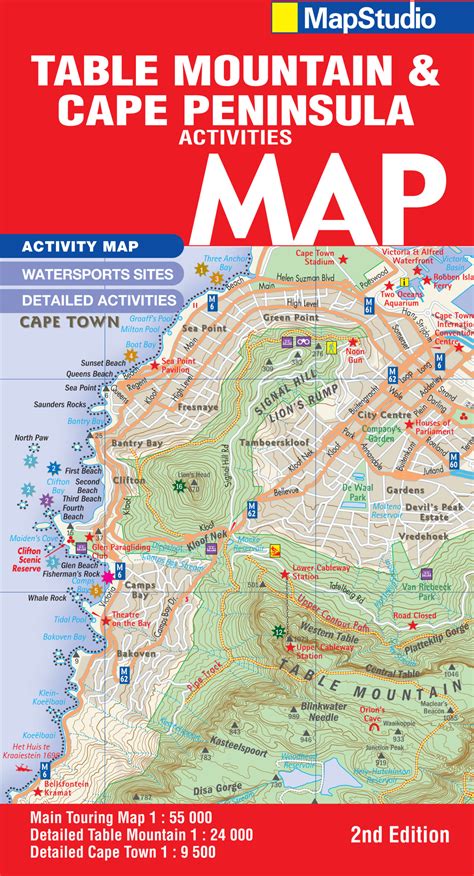Table Mountain,Cape Peninsula Adventures Road Map- ePDF-MapStudio