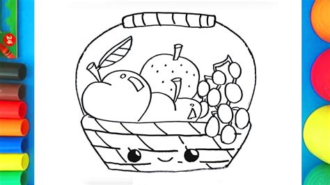 Fruit Basket Drawing Step By Step at PaintingValley.com | Explore ...