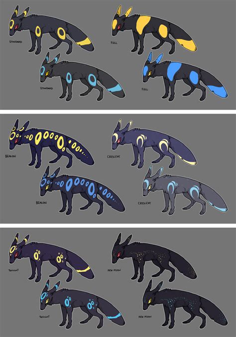 Umbreon Variations by CoryKatze on DeviantArt