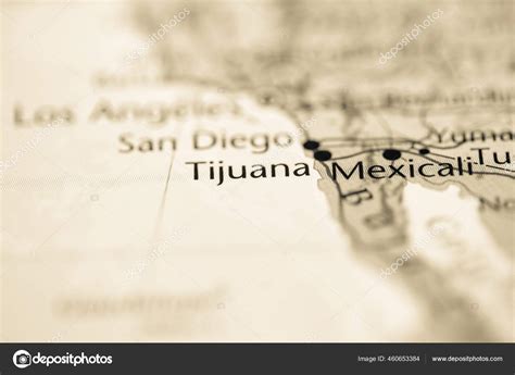 Tijuana Mexico Map — Stock Photo © aliceinwonderland2020 #460653384