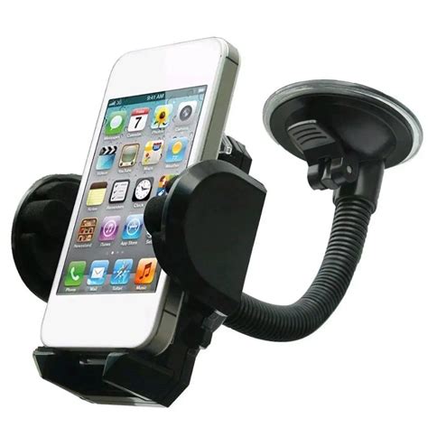 Car Phone Holder Flexible 360 Degree Adjustable Suction Cup Car Mount Mobile Phone Holder For ...