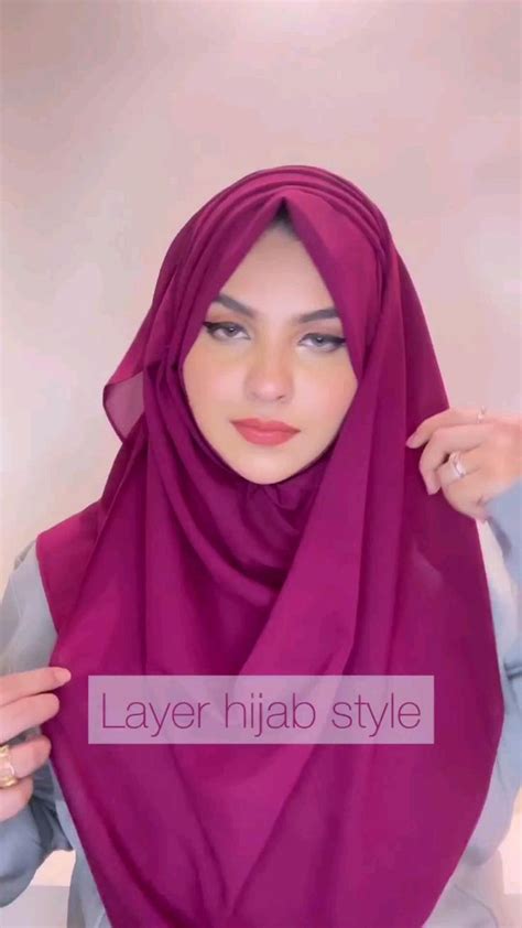 simple and easy layer hijab | Hijab tutorial, Hijab fashion, Simple ...
