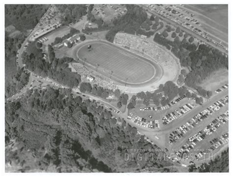 Digital Forsyth | Aerial of Bowman Gray Stadium, 1954.