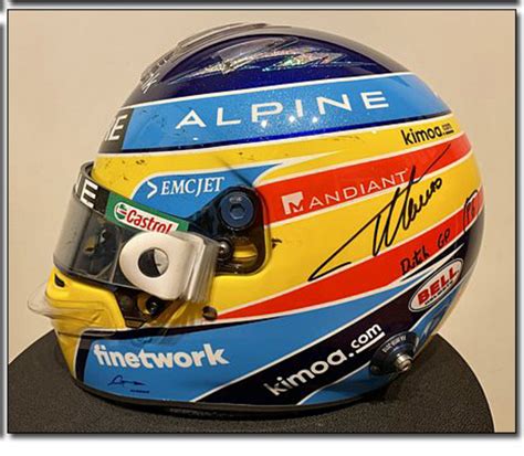 2021 Fernando Alonso race used Helmet signed – Formula 1 Memorabilia